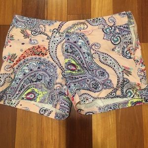 High waisted express paisley shorts, size 4